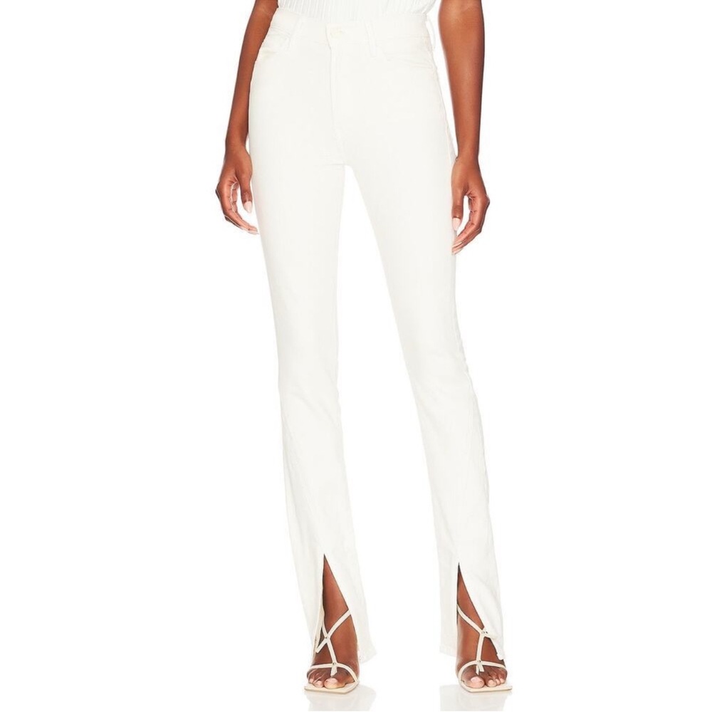NWT MOTHER The Rascal Sliced Up Heel Play Date Aqwantique White 25 Jeans - Picture 2 of 16